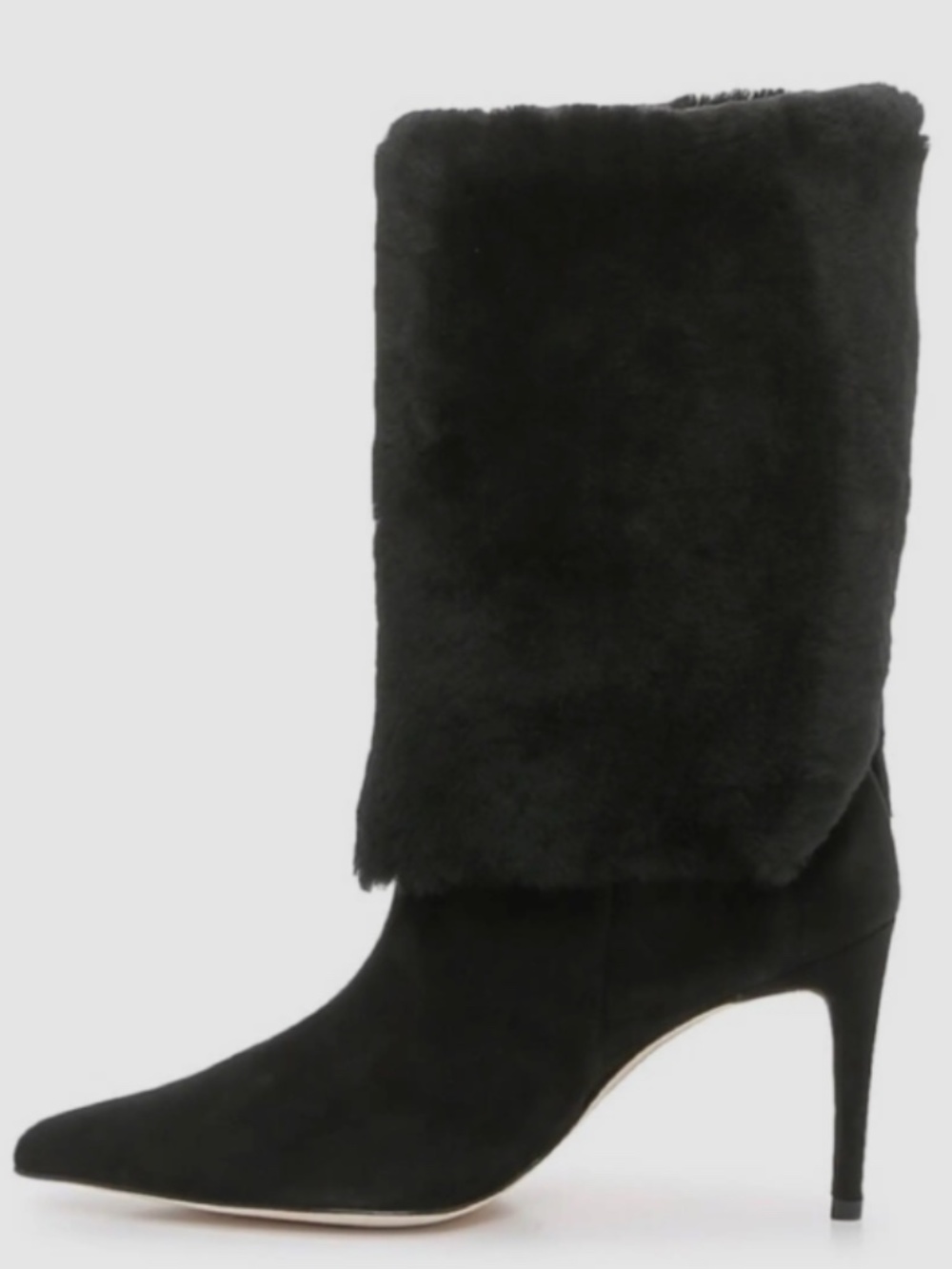 🔥 NWT Alexandre Birman Eskimo Shearling Suede Stiletto Boots 8.5 NEW